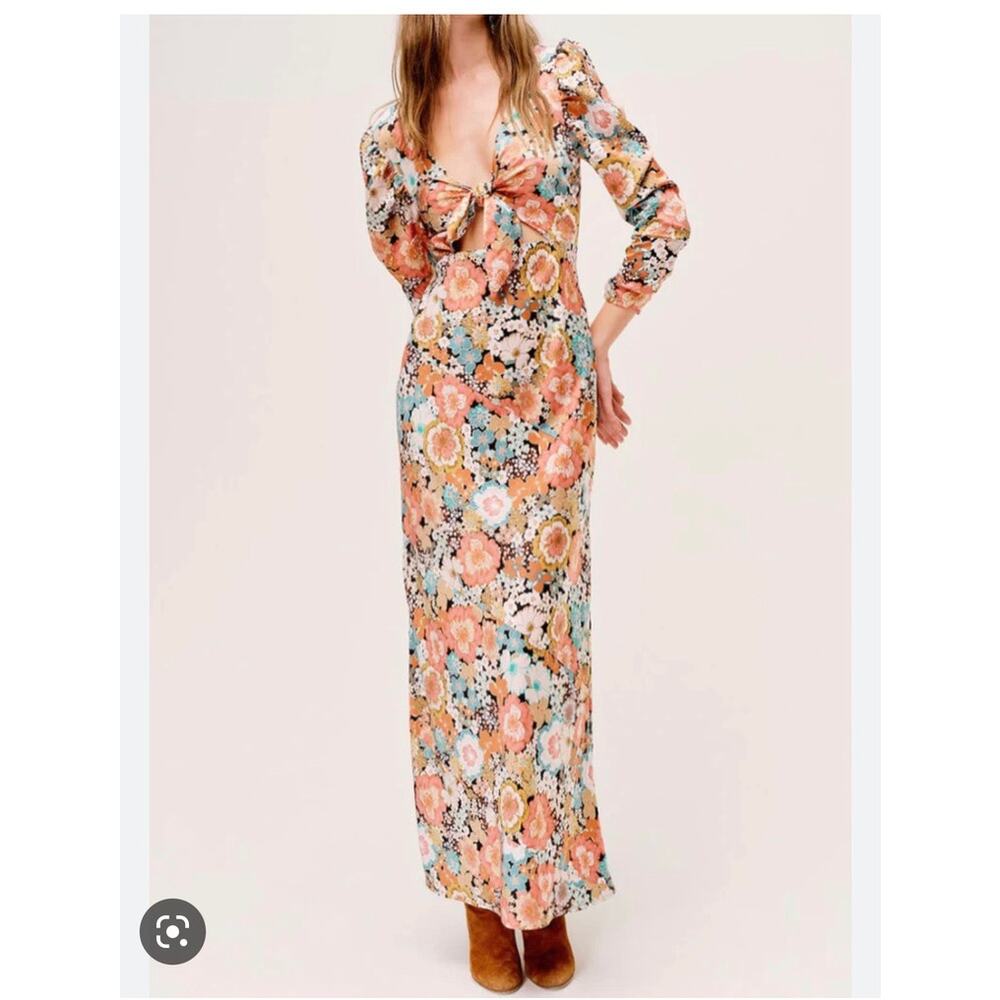 For Love & Lemons Polly Floral Maxi Dress